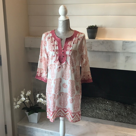 Cost Plus World Market Tops - World Market Embroidered Cate Tunic